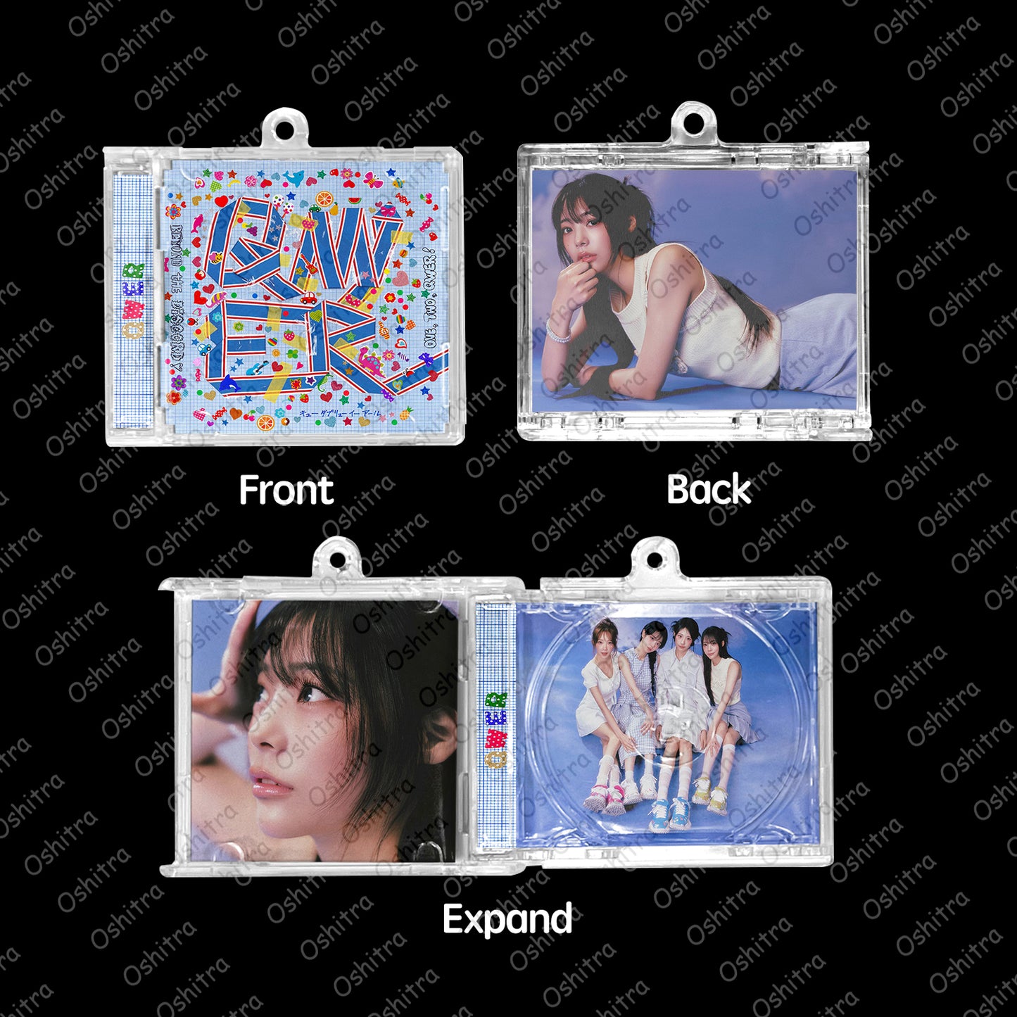QWER「Blue Whale」Mini Album NFCミニアルバムキーホルダー スマホタッチで音楽再生 推し活グッズ