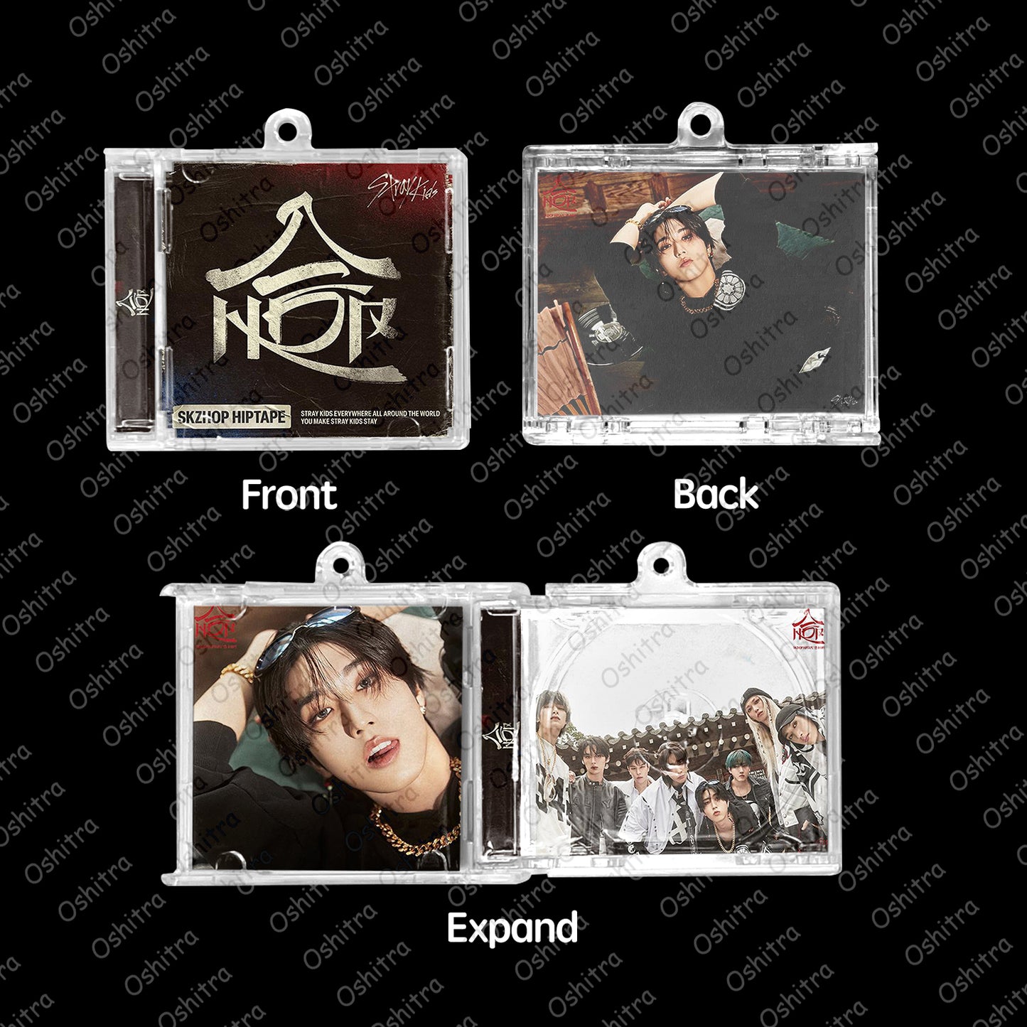 StrayKids「HOP」Mini Album NFCミニアルバムキーホルダー スマホタッチで音楽再生 推し活グッズ